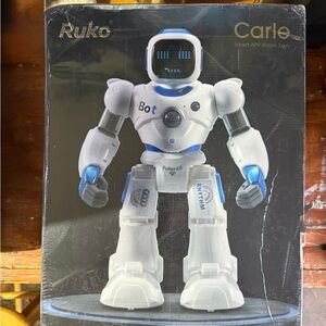 Carle Interactive Robot Toy - White and Blue